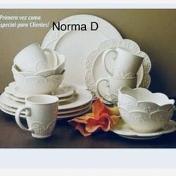 Vajilla Marbella De 16 Piezas Nuevas En Su Caja 🌺 Princess House 🌺