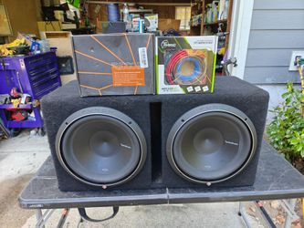 Rockford 12" subs, custom box, new amp and wiring kit
