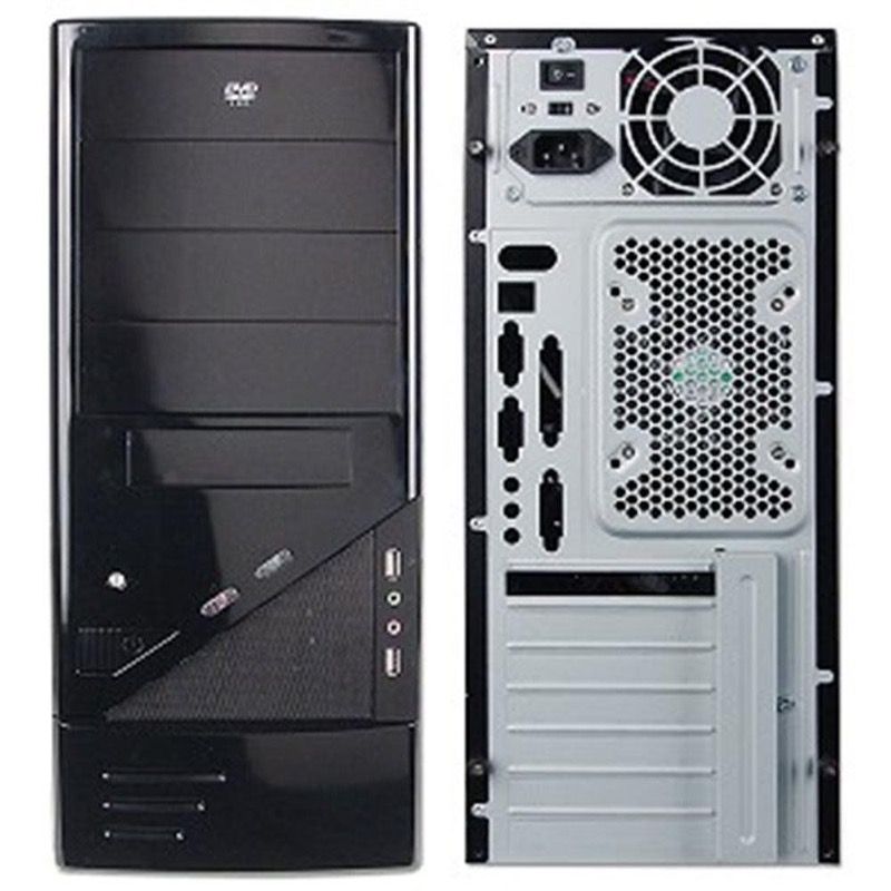 Logisys atx mid tower gaming computer case with 480w power supply unit cs206bk