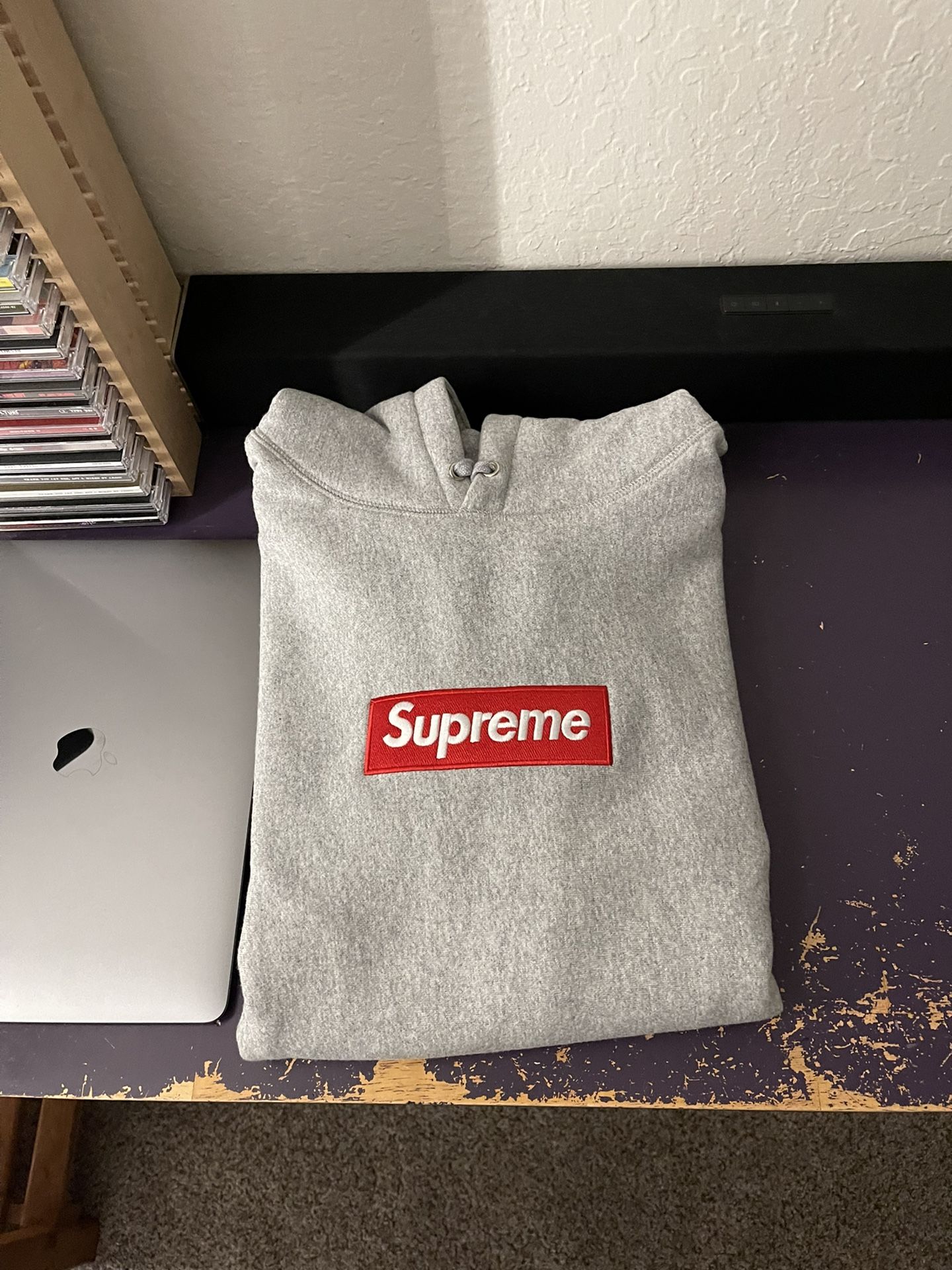 Supreme Box Logo “Heather Grey” Hoodie size XL