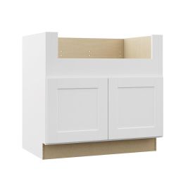 Hampton Assembled 36x34.5x24 in. Farmhouse Apron-Front Sink Base Kitchen Cabinet in Satin White Hampton Assembled 36x34.5x24 in. Farmhouse Apron-Front Sink Base Kitchen Cabinet in Satin White