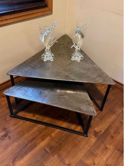 Coffee Tables Sets. Hand Crafted. Made out of Steel & Aluminum.