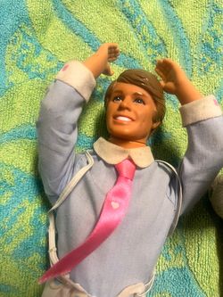 Ken Doll in Blue Suit with Pink Tie