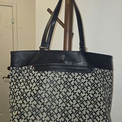 Black Large Shoulder Bag, Tommy Hilfiger