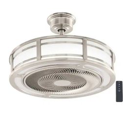 Home Decorators Collection
Brette III 23 in. Integrated LED Indoor/Outdoor Brushed Nickel Ceiling Fan with Light and Remote Control