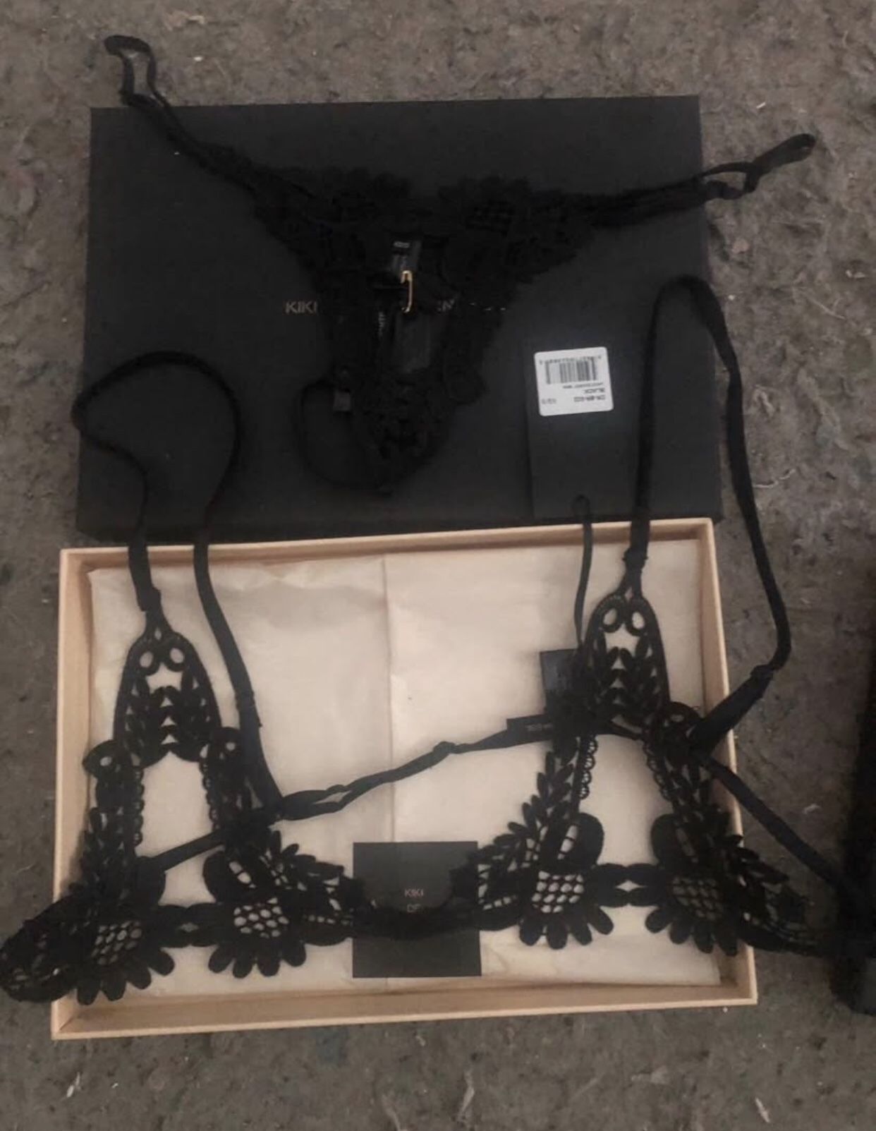 Kiki De montparnasse Lace bra and string bikini