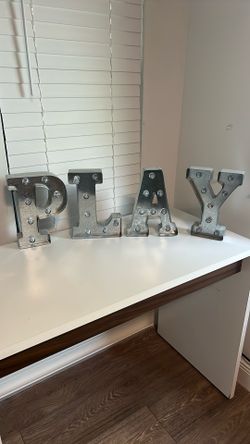Aluminum Light Up “Work” “Play” Signs