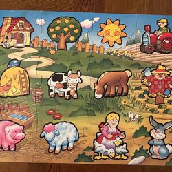 Down On The Farm Floor Puzzle Within Puzzle