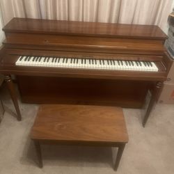 Barker Bros Upright Piano Works Good 