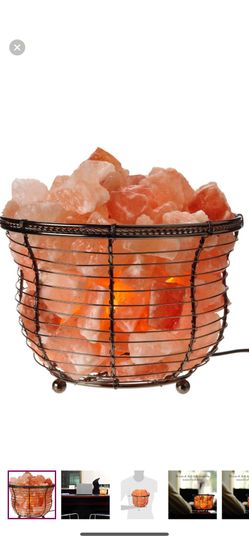 Himalayan Rock Salt with Wire Basket
