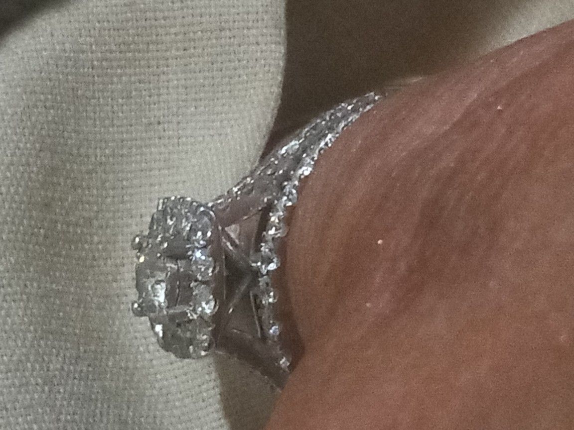 14k Solid White Gold Diamond Wedding Set