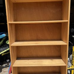 Solid Pine Wood Bookcase