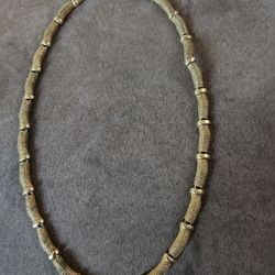 Vintage Gold Tone Link Chained Necklace 