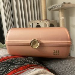 Caboodle Metallic Rose Gold Plastic Makeup Case
