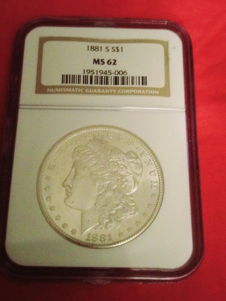 1881 Morgan Silver Dollar  State 62