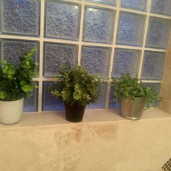Set Of Three Artificial Plants 
