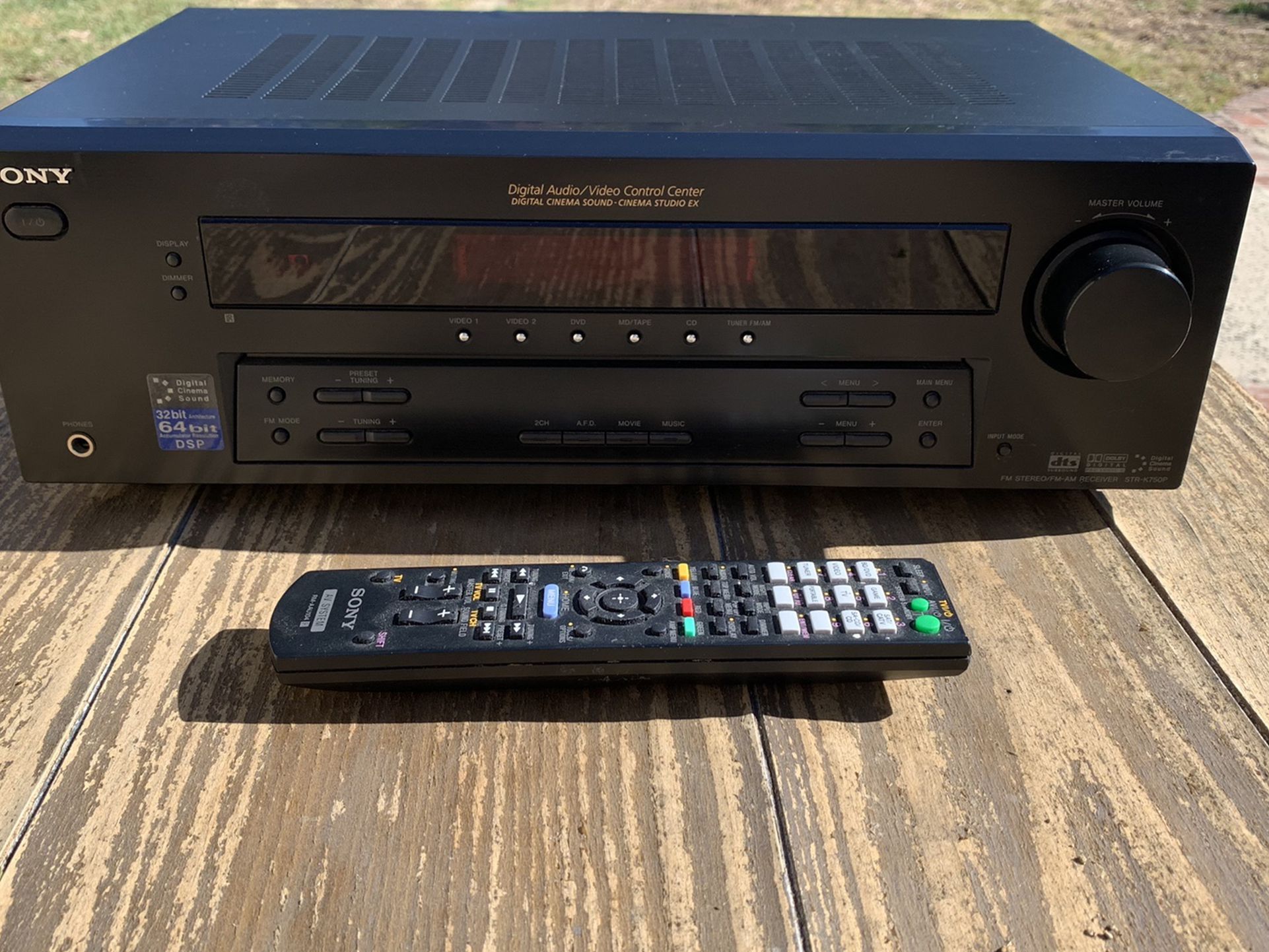 Sony STR-K750P 5.1 Channel AV Surround Sound Receiver - Tested And Works - Includes Remote
