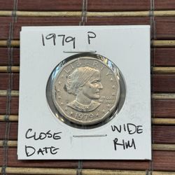 1979 P Susan B Anthony Wide Rim Near Date Dollar