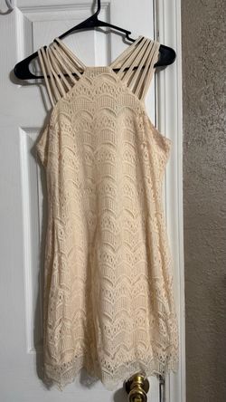 Cream Lace Mini Dress