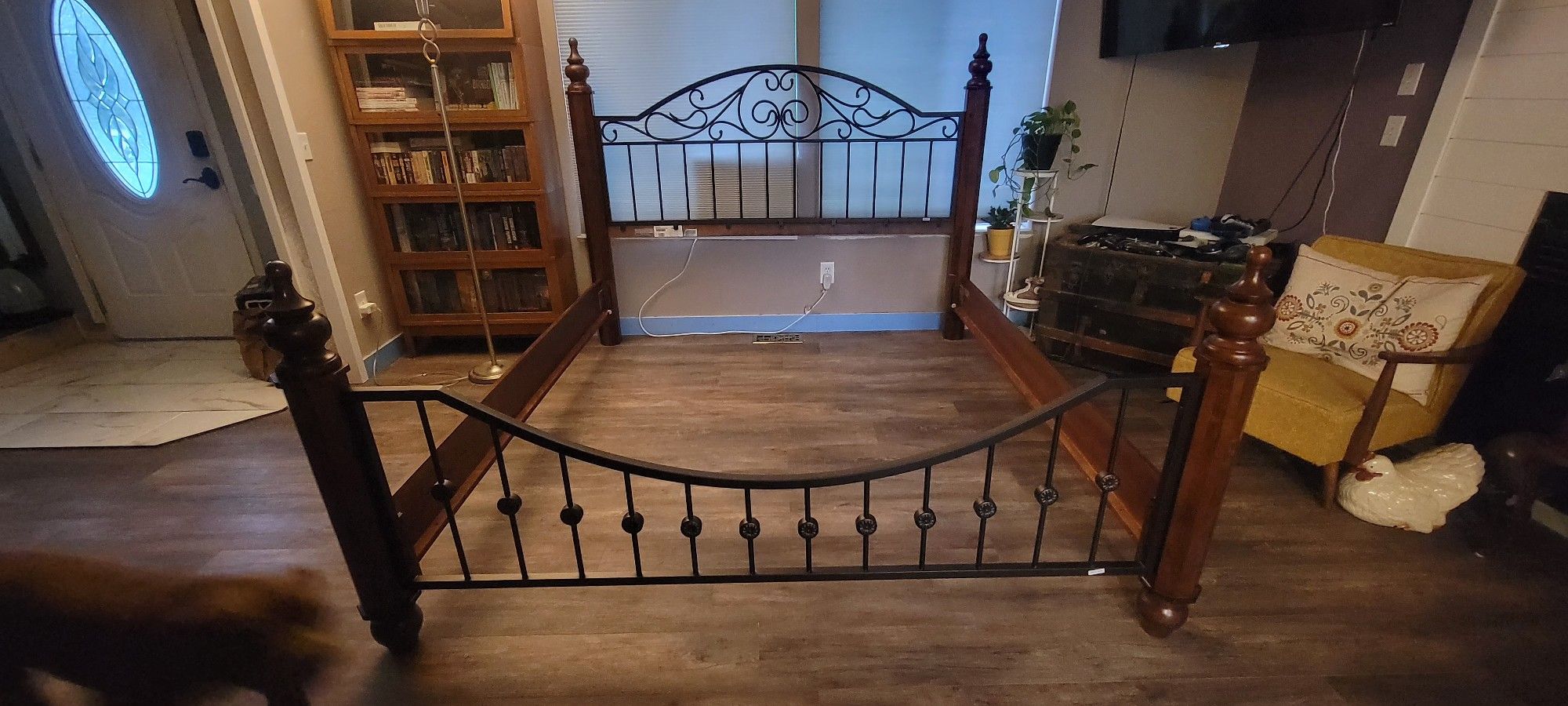 King/Cal King Bed Frame – $200 (No Mattress/Box Spring)