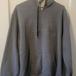 Men's Grey Levi's Hooded Sweater Size XL