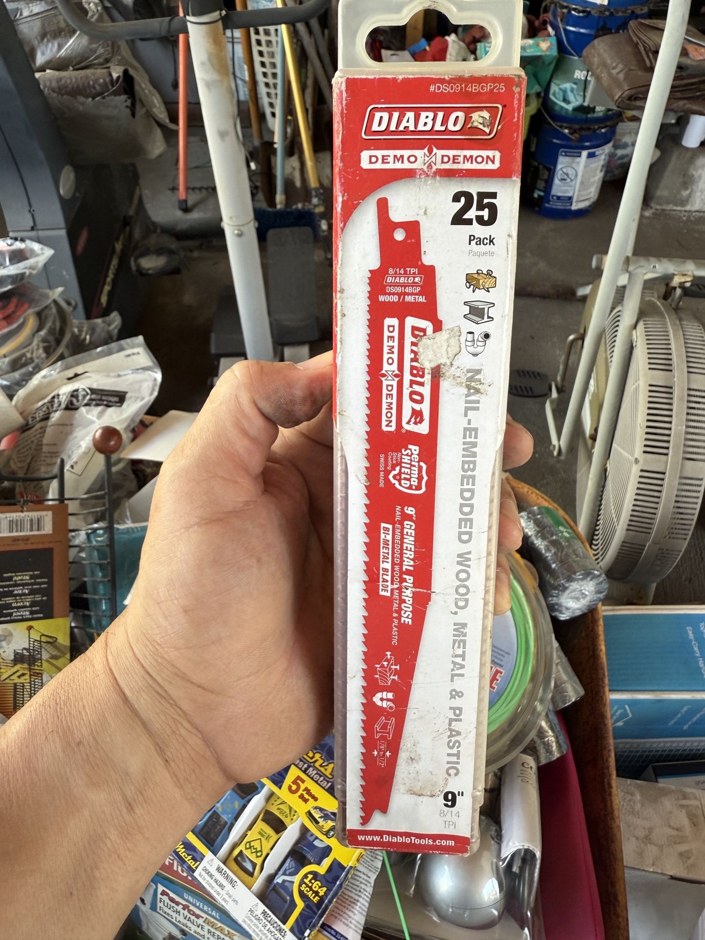 Diablo DS0908BFD25 9" Bi-Metal Recip Blade for Thick Metal / Demolition 25pk