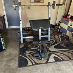 Weight Bench And Weights 