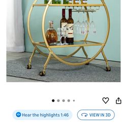 Glass Bar Cart -  70 IF PICKED UP TODAY!