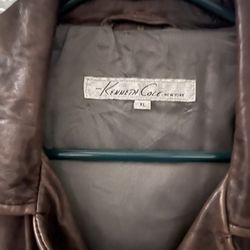 Kenneth Cole Brown Leather Jacket