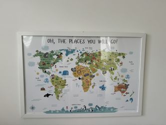 Kids framed World Map