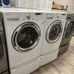 Samsung maroon washer and dryer set electric with warrantyLG washer and dryer set electric with warranty