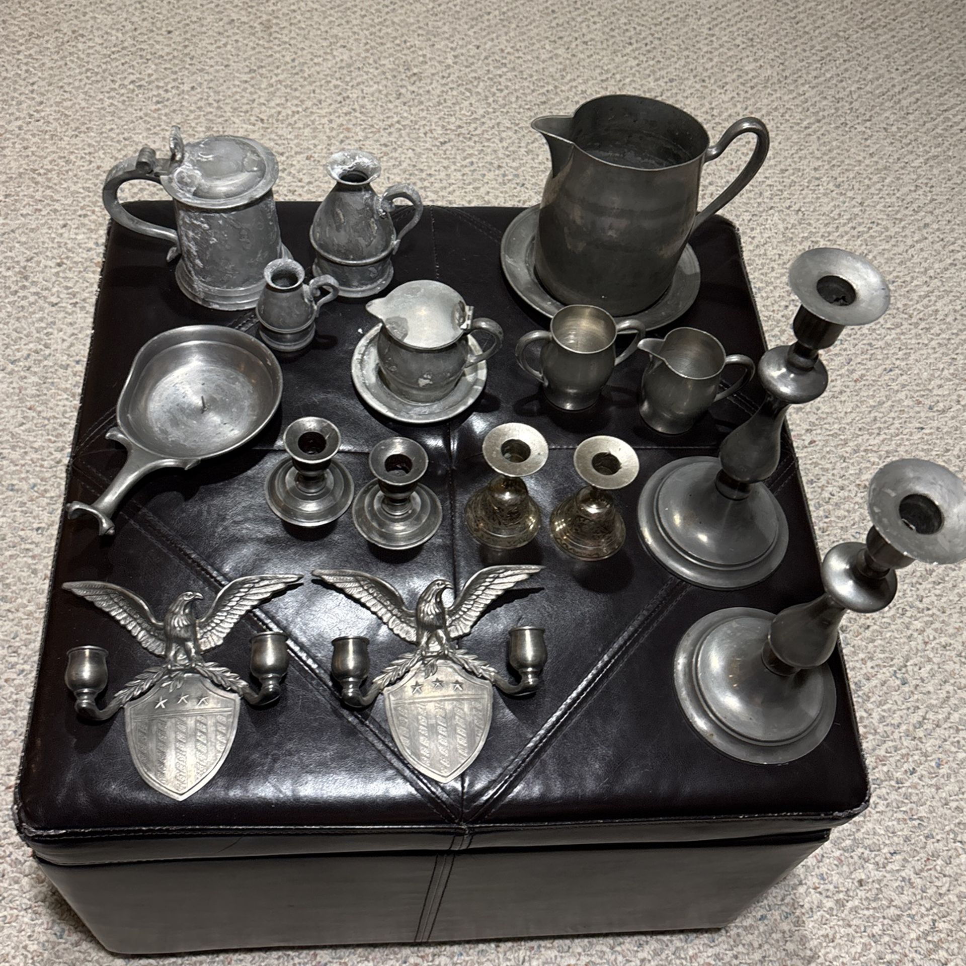18 Pewter Items