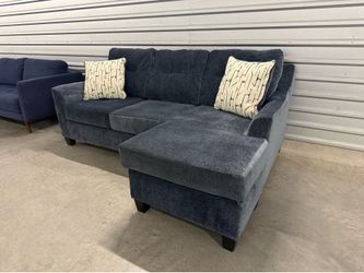 Blue Ashley Furniture Reversible Sectional