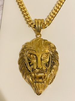 Lion 🦁 Miami Cuban Solid 14k Gold Filled