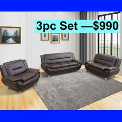 FREE DELIVERY💥Brand New 💥3PC Sofa, Loveseat, Chair Set 