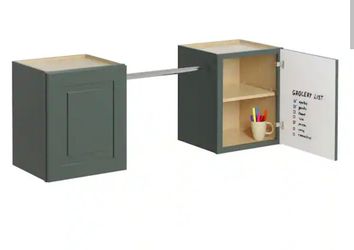 Laundry Room Wall Cabinet and Pole ext. 76 in. w/ 2 Shelves