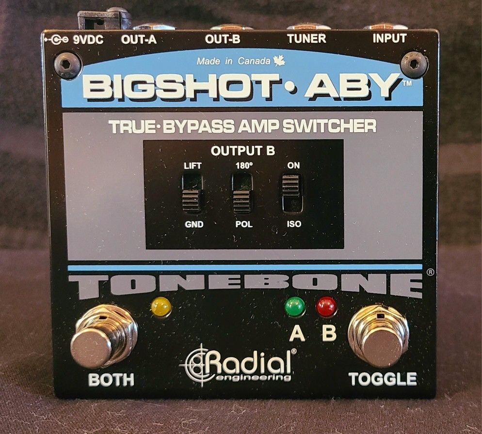Radial Bigshot ABY TRUE-BYPASS AMP switcher  V2