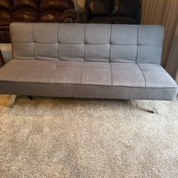 Gray Futon Couch with Bed
