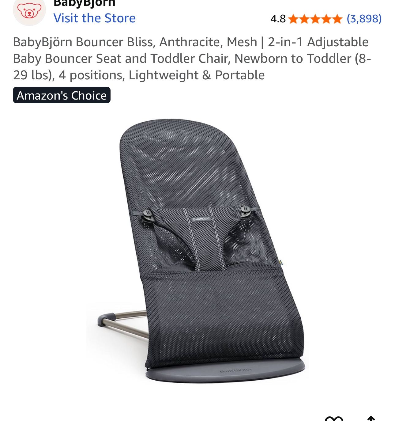 New BabyBjorn Bouncer