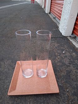 Tall glass vases $15 each or 2- $25 pickup 3-8:30 pm rainbow/charleston cash only