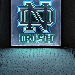 Edge Lit LED Sign "NOTRE DAME" 24" x 24"
