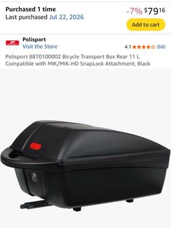 Polisport Rear Bicycle Transport Box 11L Black