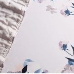 Pottery Barn Kids dusty lavender crib sheets (x2) with bed skirt and waterproof mattress cover