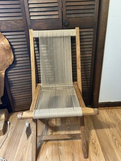 Global Color Folding Rope Chair – 18”W x 32.5”H x 17”D