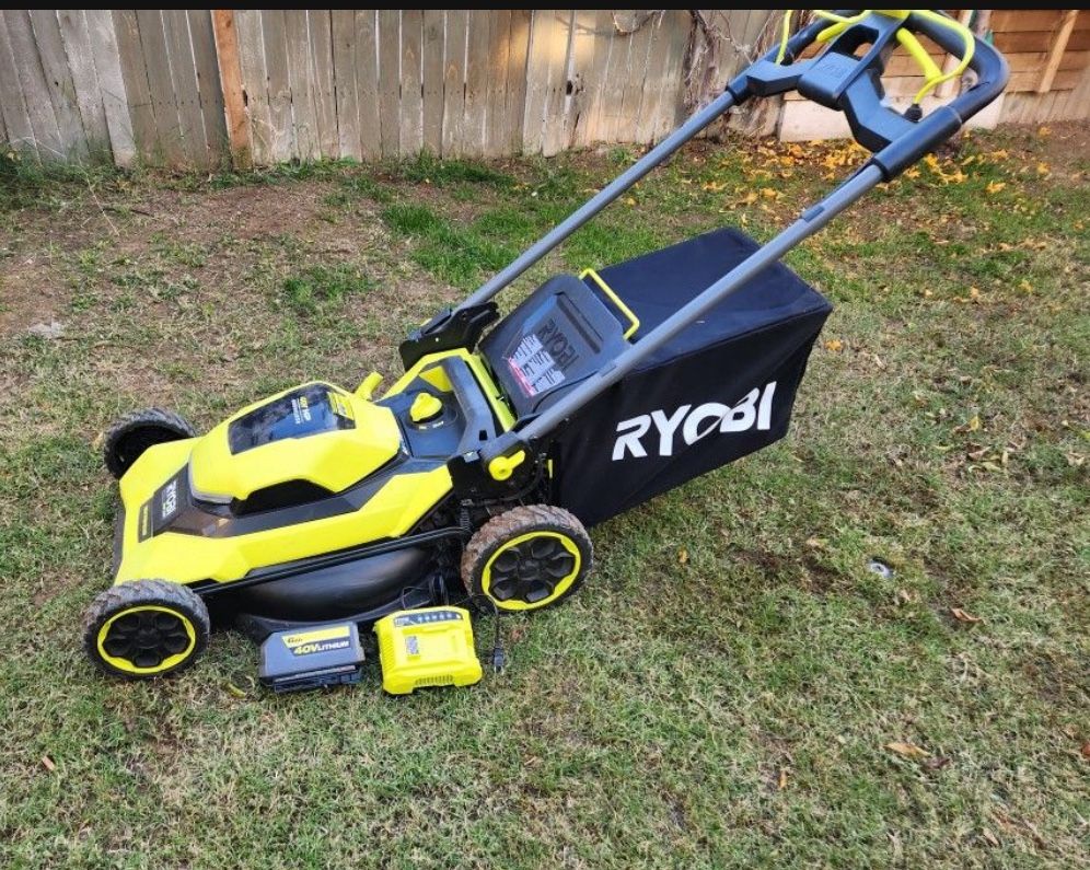 RYOBI 40V HP Brushless 21 in. Cordless Battery Walk Behind Self-Propelled Lawn Mower with (1) 6.0 Ah Batteries and Charger