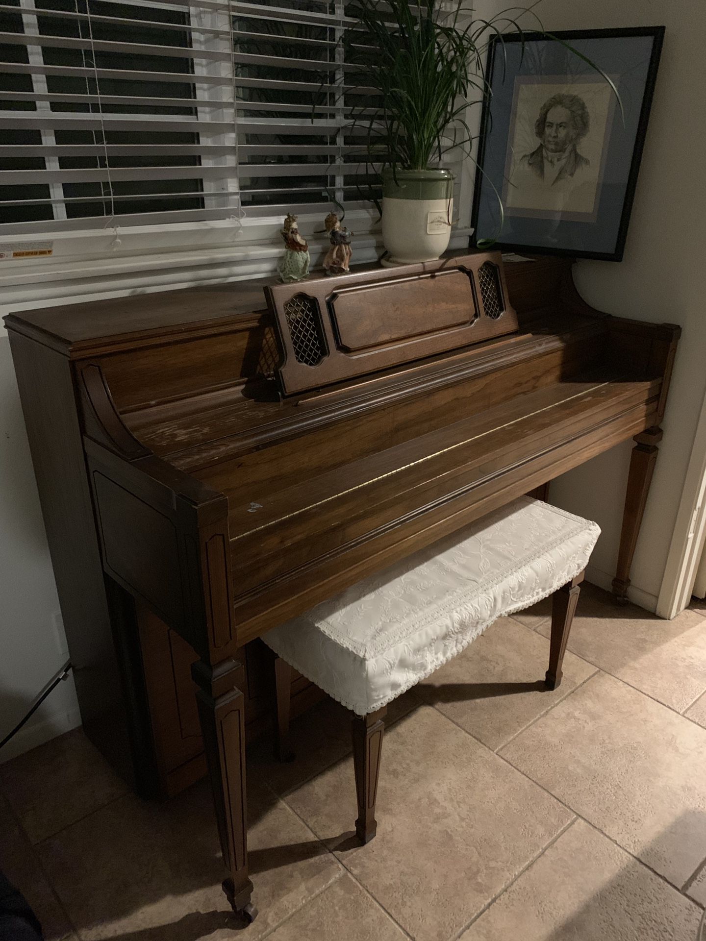 Lowrey Piano and Bench Stool