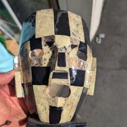 Vintage Mayan Mother Of Pearl Mask