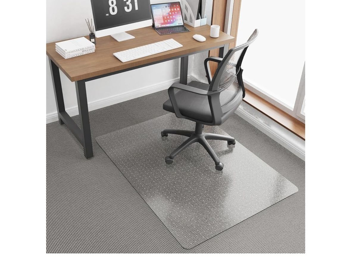 36"x 48" Carpet Floor Mat for Office Chair, Clear Desk Chair Floor Mat for Carpet for Medium/Low Pile, HeavyDuty Chair Mats for Carpeted Floors, Studd