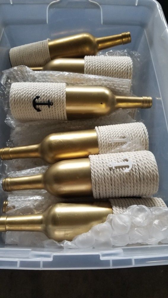 Repurpose Beach Themed Nautical Bottles