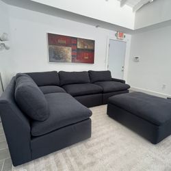 Sectional Cloud Couch Style Power Recliner Ottoman FREE DELIVERY